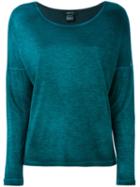 Avant Toi - Slit Sides Longsleeved T-shirt - Women - Micromodal - S, Blue, Micromodal