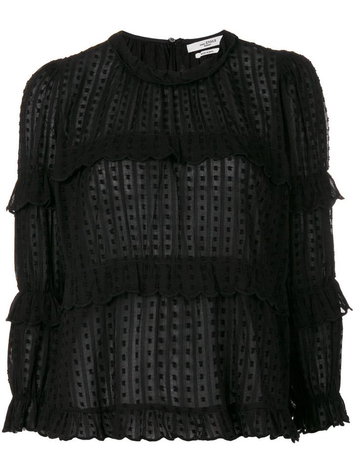 Isabel Marant Étoile - Pleated Top - Women - Cotton - 36, Black, Cotton