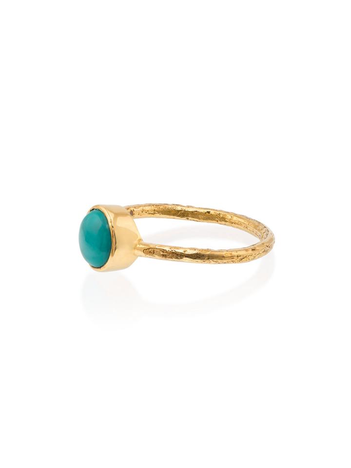 Jessie Western 18k Gold And Turquoise Sleeping Beauty Ring - Metallic