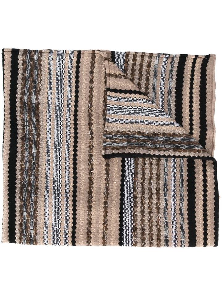 Missoni Striped Scarf, Women's, Nude/neutrals, Acrylic/polyamide/wool