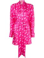 Maggie Marilyn Polka Dot Mini Shirt Dress - Pink