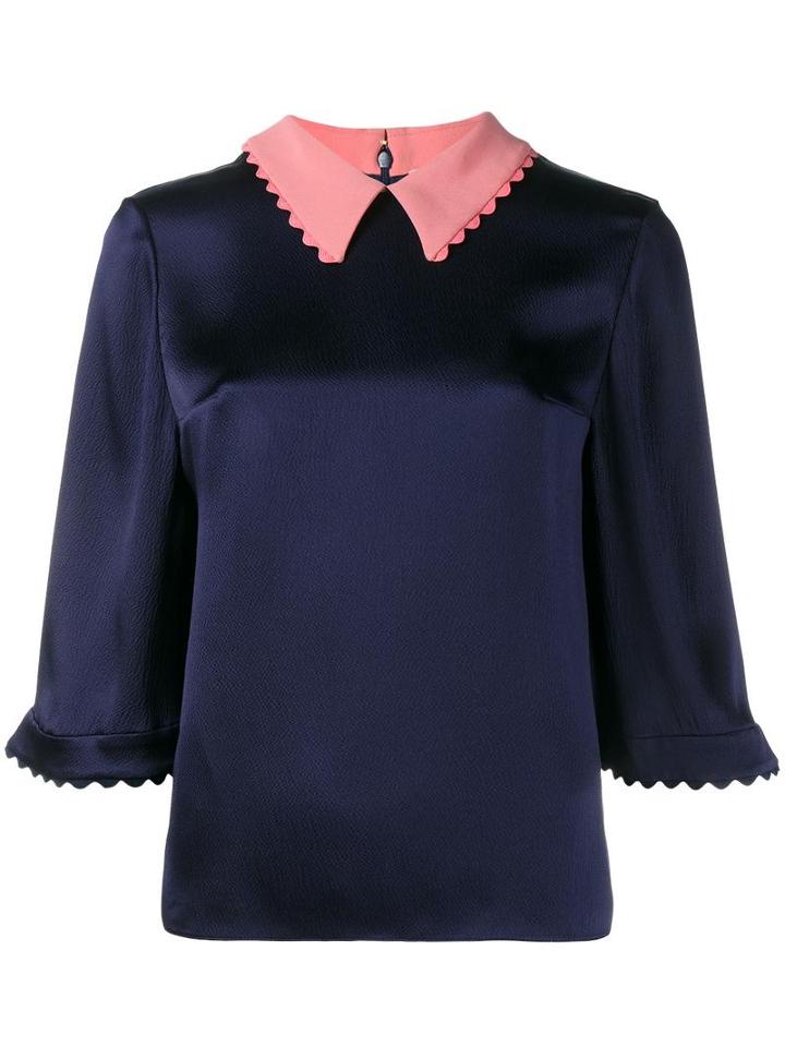 Roksanda 'demi' Satin Blouse, Women's, Size: 16, Blue, Silk