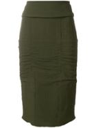 Tom Ford Panelled Pencil Skirt - Green