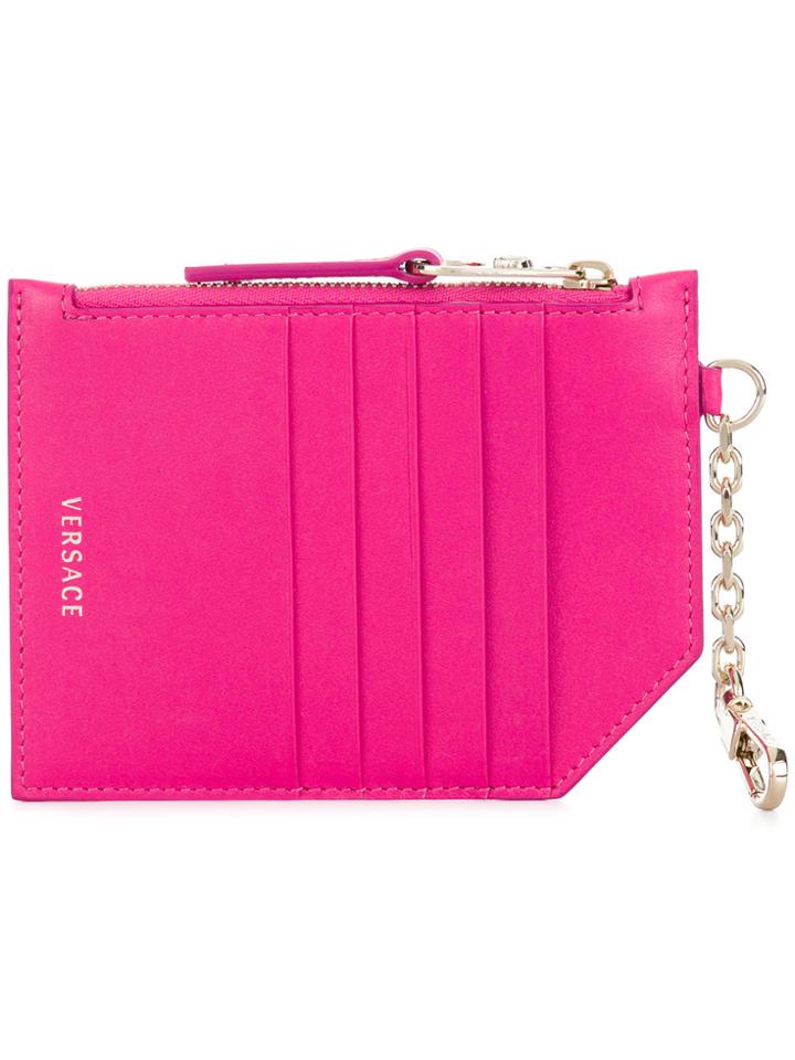 Versace Clip Cardholder - Pink & Purple
