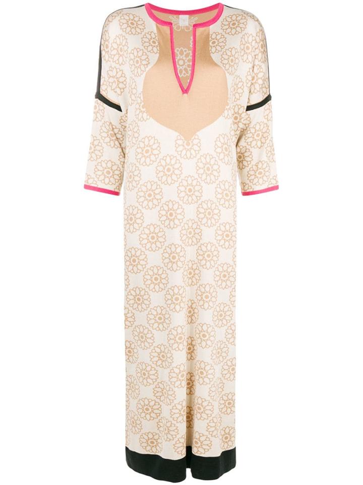 Chirazi Floral Print Dress - Nude & Neutrals