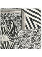 Pierre-louis Mascia Zebra Print Scarf - Black