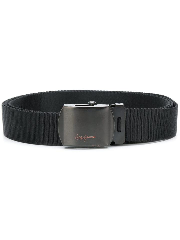Yohji Yamamoto Logo Belt - Black