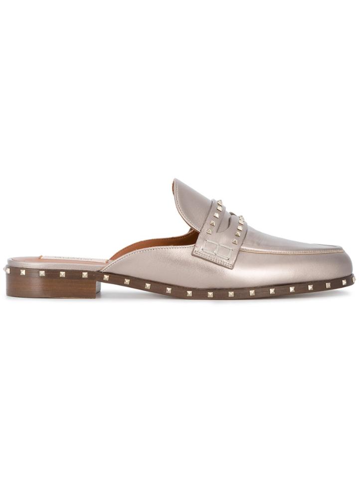 Valentino Soul Rockstud Mules - Metallic