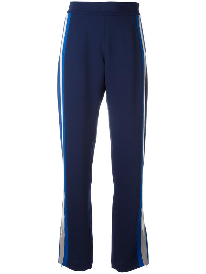 Aviù - Striped Track Pants - Women - Cotton/polyester - 42, Blue, Cotton/polyester