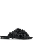 Maison Ernest Textured Slip-on Sandals - Black