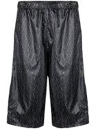 Cottweiler All-over Logo Print Shorts - Blue