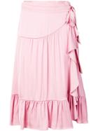 Semicouture Layered Midi Skirt - Pink
