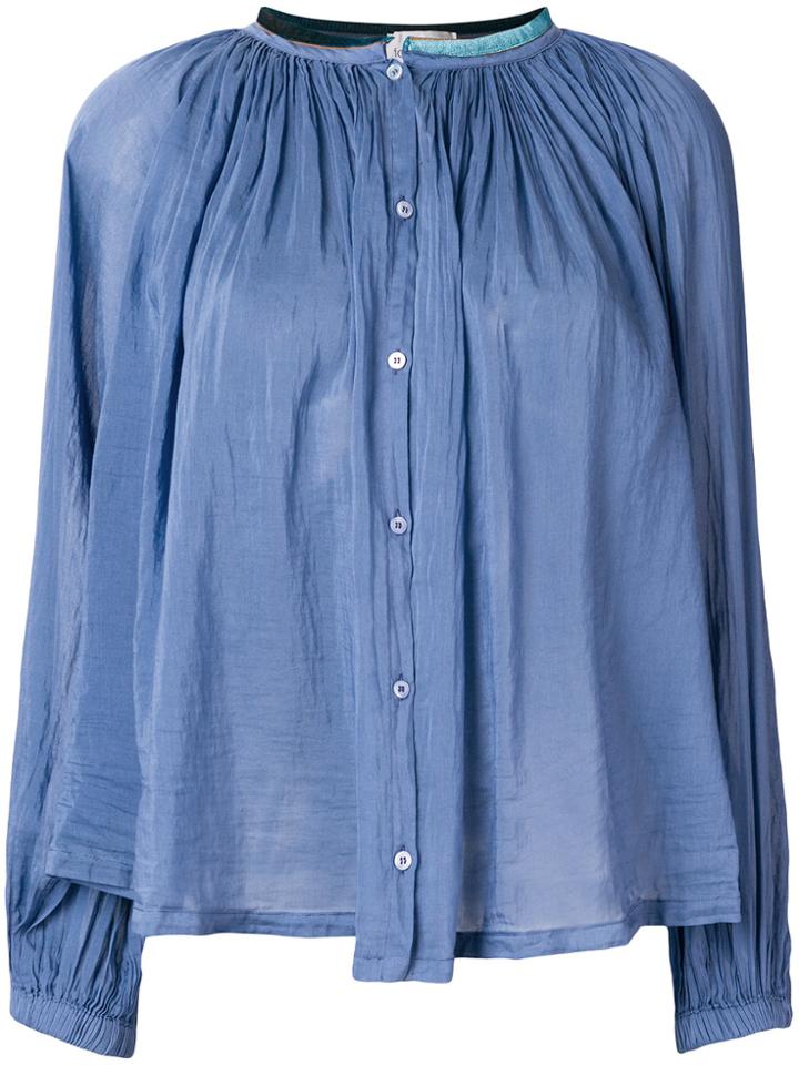 Forte Forte Flared Button Blouse - Blue