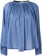 Forte Forte Flared Button Blouse - Blue
