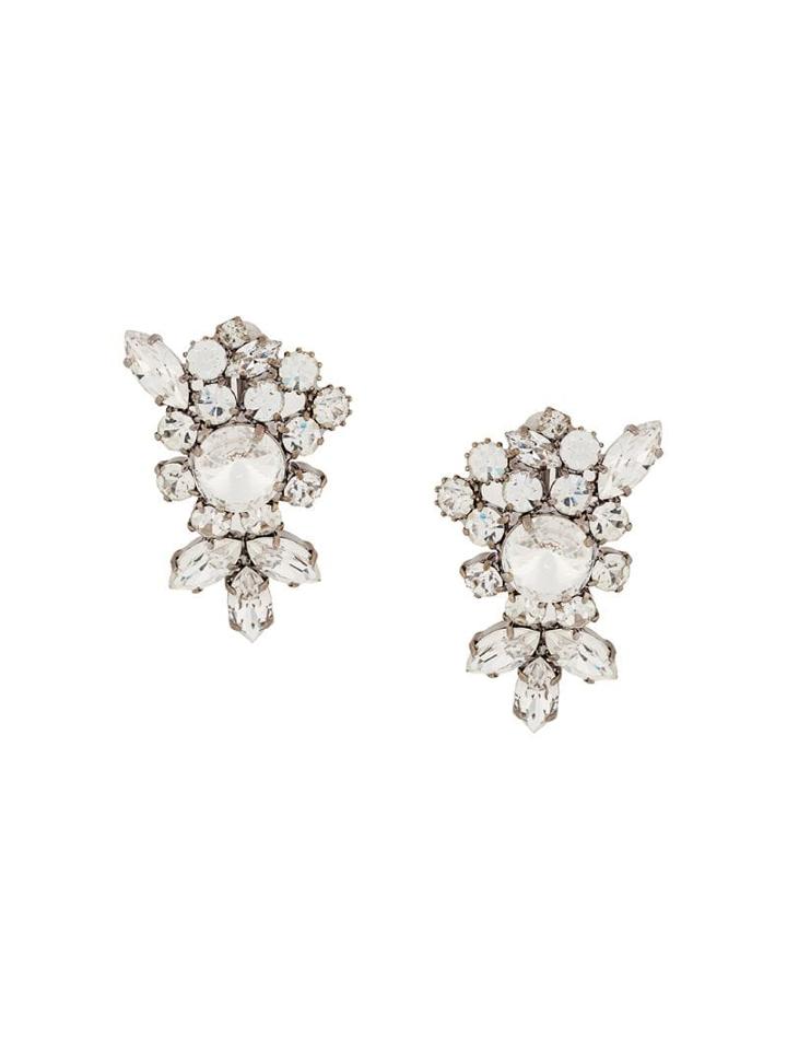 Susan Caplan Vintage Statement Crystal Earrings - Silver