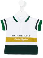Burberry Kids - Striped Polo Shirt - Kids - Cotton - 24 Mth, White