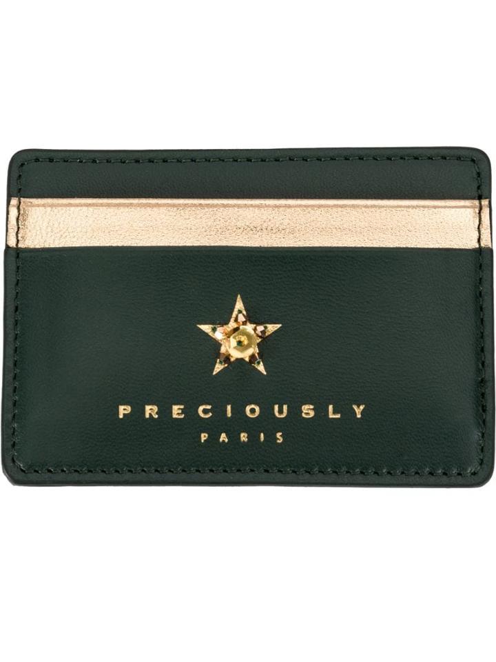 Preciously Star Embellished Cardholder - Green