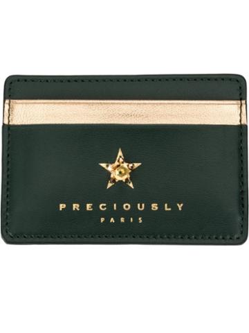 Preciously Star Embellished Cardholder - Green