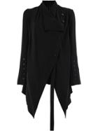 Masnada Asymmetric Buttoned Jacket - Black
