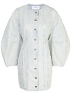 Givenchy Puffed Sleeves Denim Dress - White