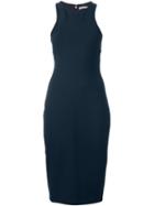 T By Alexander Wang Cut-out Fitted Dress, Women's, Size: M, Blue, Rayon/nylon/spandex/elastane