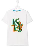 Kenzo Kids Logo Print T-shirt, Boy's, Size: 14 Yrs, White