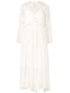 Semicouture Ruffle-trimmed Long Dress - White