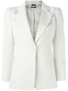 Alexander Mcqueen One Button Blazer, Women's, Size: 42, Nude/neutrals, Cupro/virgin Wool