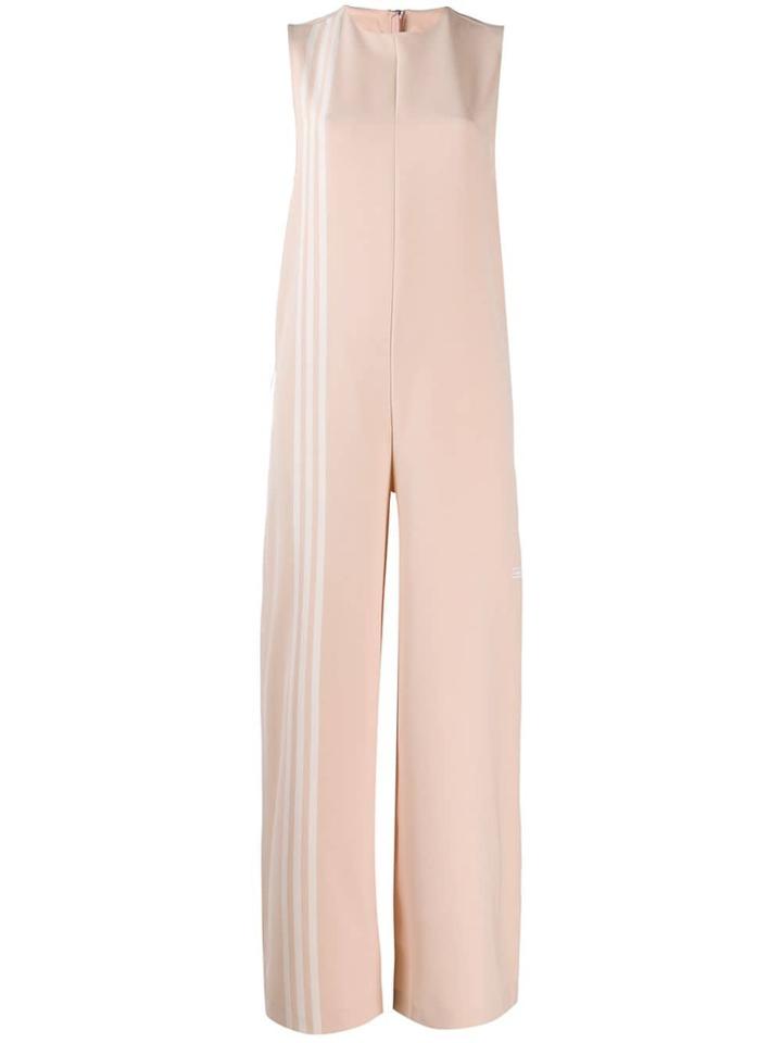Adidas Contrast Stripe Jumpsuit - Neutrals