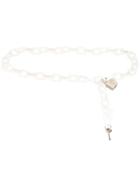 Mm6 Maison Margiela Chain Belt, Women's, White, Copper/aluminium/zinc/plastic