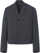 Prada Striped Tailored Blazer - Grey