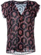 Isabel Marant 'trudy' Printed Top, Women's, Size: 38, Red, Viscose/silk