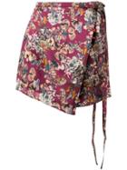 Y / Project Floral Print Wrap Skirt - Multicolour