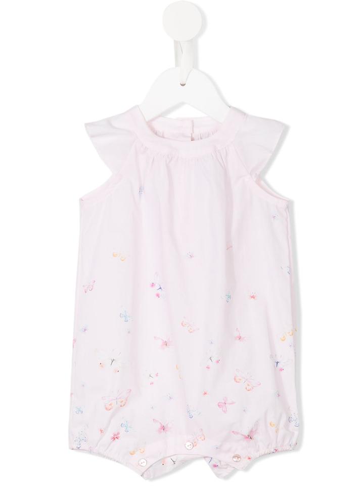 Tartine Et Chocolat - Floral Romper - Kids - Cotton - 6 Mth, Pink/purple