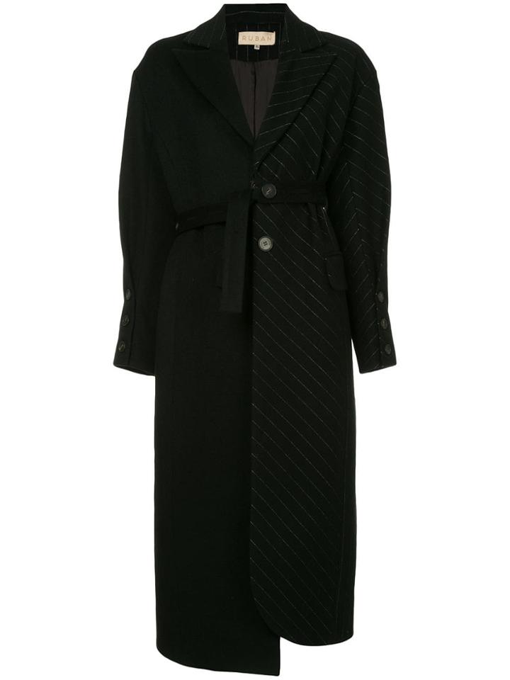 Ruban Classic Single-breasted Coat - Black