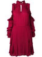 Iro Cold Shoulder Dress, Women's, Size: 36, Red, Viscose