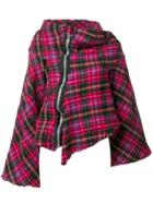 Comme Des Garçons Vintage 2004's Plaid Asymmetric Jacket - Pink