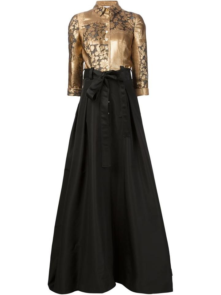 Carolina Herrera Contrast Gown Dress