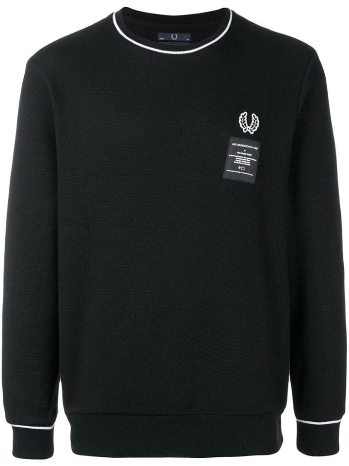 Fred Perry X Art Comes First Logo Patch Sweater - Black