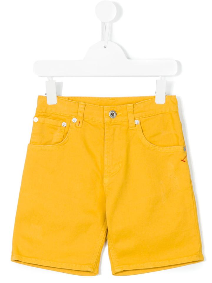 Dondup Kids - Denim Shorts - Kids - Cotton/spandex/elastane - 8 Yrs, Yellow/orange