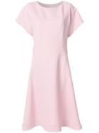 Marni Short-sleeved Flared Dress - Pink & Purple