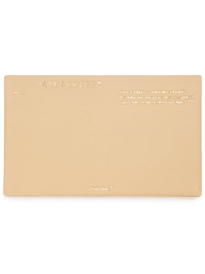 Off-white Logo Card Holder - Metallic