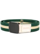 Ganryu Comme Des Garcons Striped Belt, Men's, Green, Acrylic/nylon/polypropylene