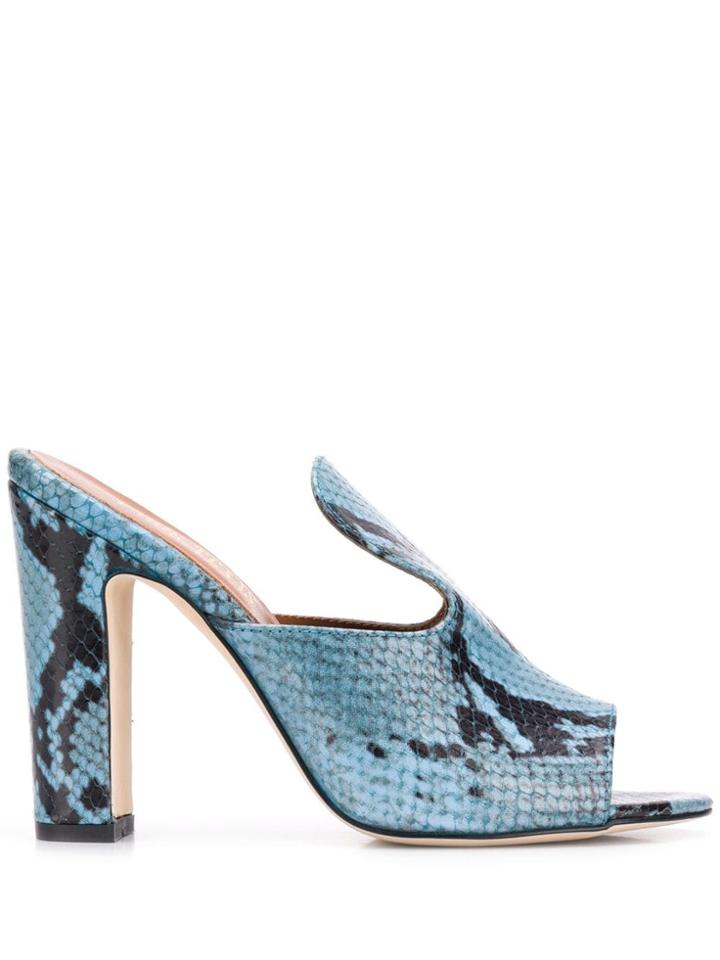 Paris Texas Peep Toe Sandals - Blue