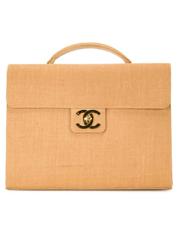 Chanel Vintage Raffia Briefcase