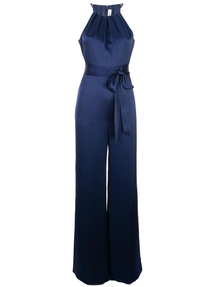 Dvf Diane Von Furstenberg Sleeveless Flared Jumpsuit - Blue