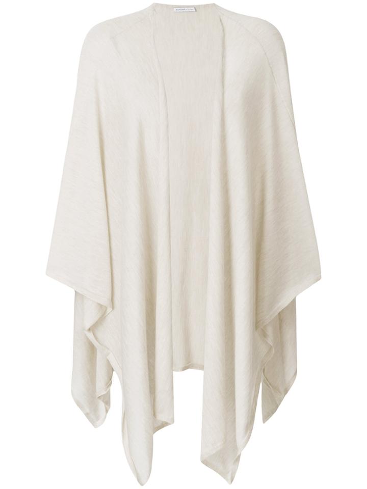 Agnona Longline Waterfall Cardigan - Nude & Neutrals