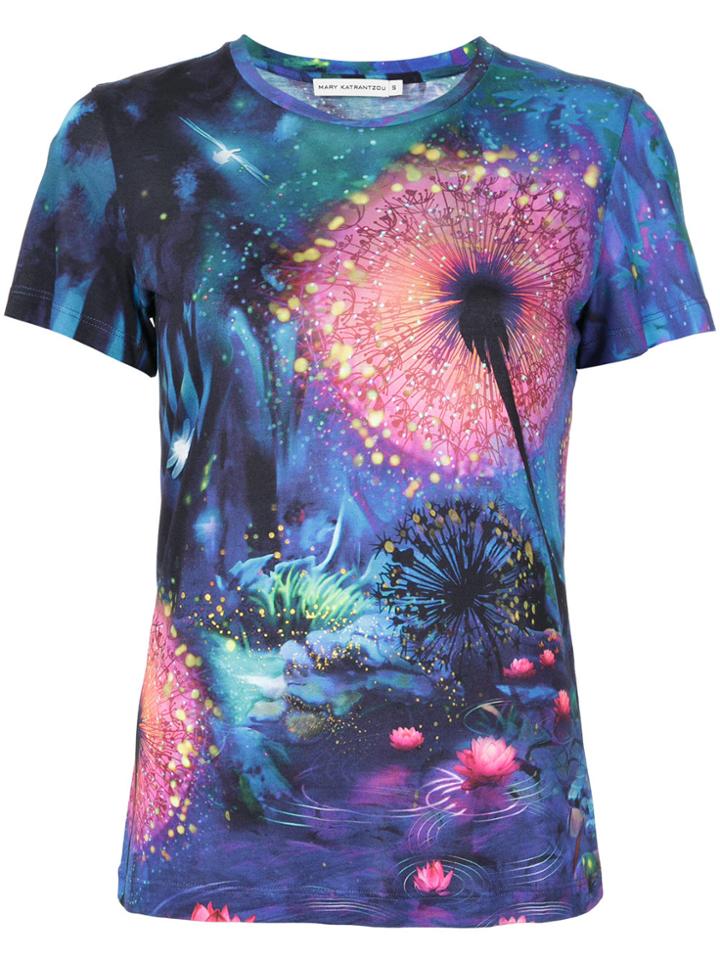 Mary Katrantzou Dandelion Print T-shirt - Blue