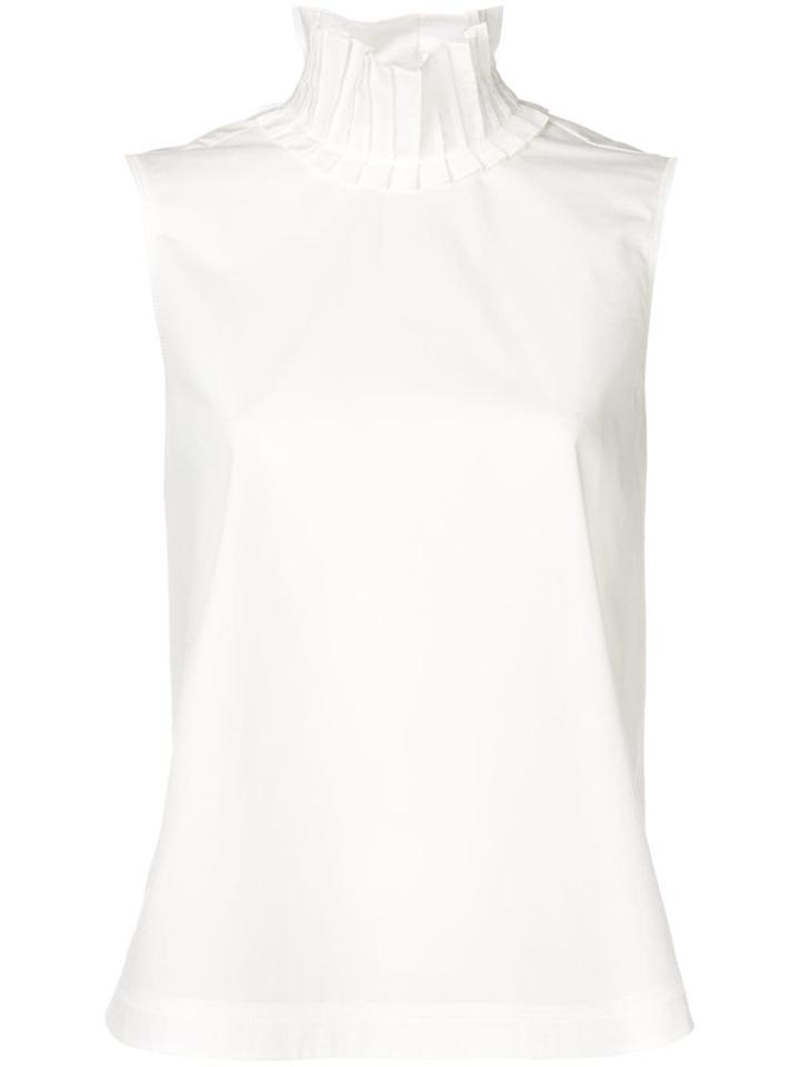 Fendi Frill Collar Sleeveless Blouse - White