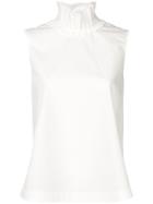 Fendi Frill Collar Sleeveless Blouse - White